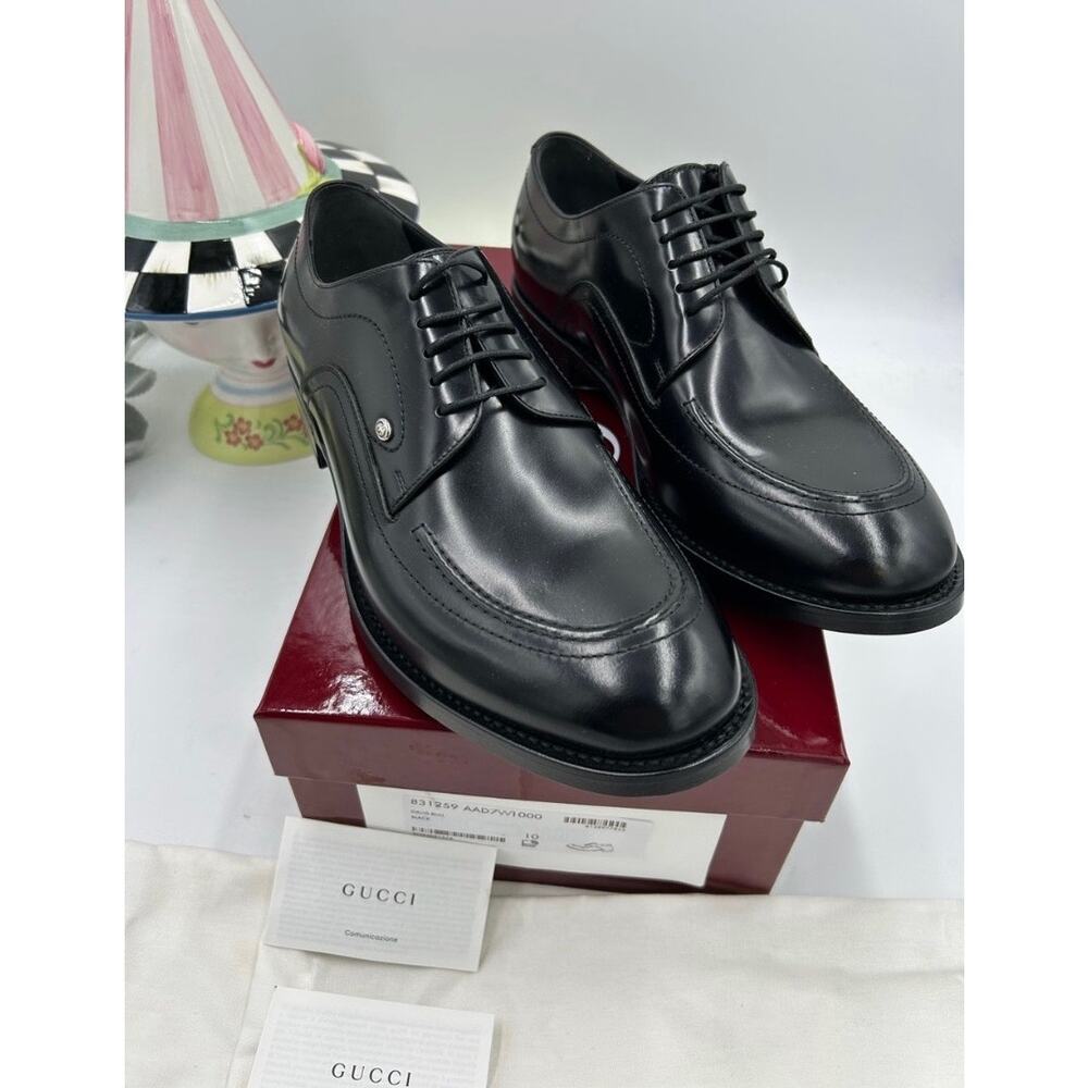 Men's Gucci, Jasper Leather, Derby shoes size 10 fit 10.5 US made in Italy